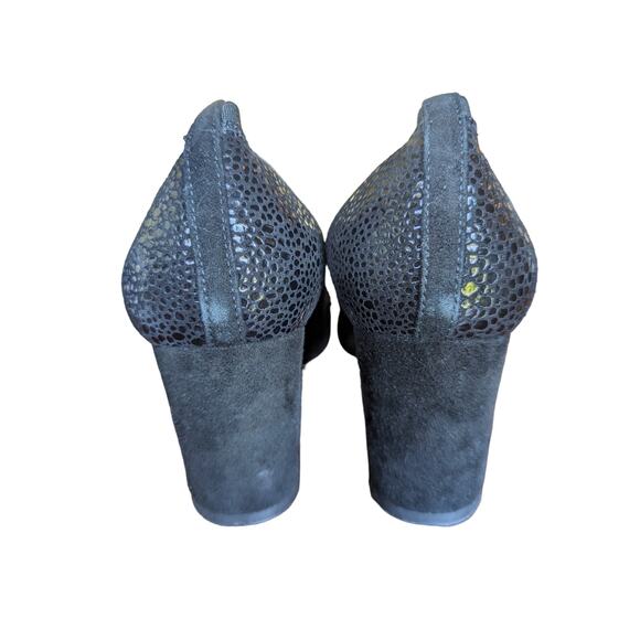 Anyi Lu black Italian leather ballet block heeled pumps - Picture 7 of 10